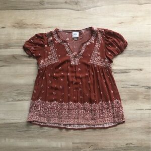 Knox Rose Terracotta Embroidered Blouse